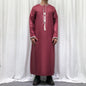 Premium Embroidery Men Thobe with Tassel Saudi Style Arabic Robe Islamic Clothing for Men Traditional Omani Kandura Jalabiya