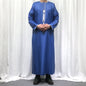 Premium Embroidery Men Thobe with Tassel Saudi Style Arabic Robe Islamic Clothing for Men Traditional Omani Kandura Jalabiya