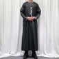 Premium Embroidery Men Thobe with Tassel Saudi Style Arabic Robe Islamic Clothing for Men Traditional Omani Kandura Jalabiya