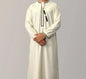 Premium Embroidery Men Thobe with Tassel Saudi Style Arabic Robe Islamic Clothing for Men Traditional Omani Kandura Jalabiya