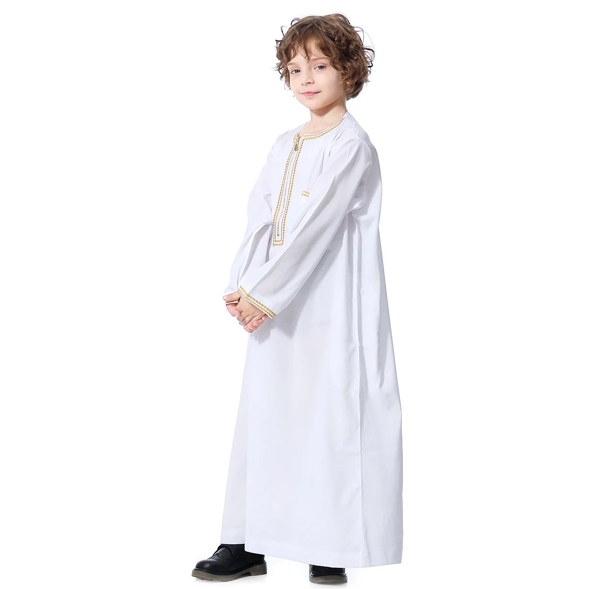 Child Dubai 2024 Luxury Kids Boys Men's Muslim Clothing Caftan Robes Islamic Ramadan Clothes Arab Man Abaya Pakistan Turkish