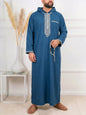 Muslim Men's Formal Thobes Long-sleeved Solid Color Loose Traditional Islamic Men's Clothing Kaftan Festival Arabic Ethnic Robe