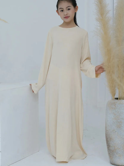 Muslim Kids girls Luxury Dubai Abaya Kimono Cardigan Embroidery tassels Long Dress Ramadan Robe Kaftan Femme Islam Clothing