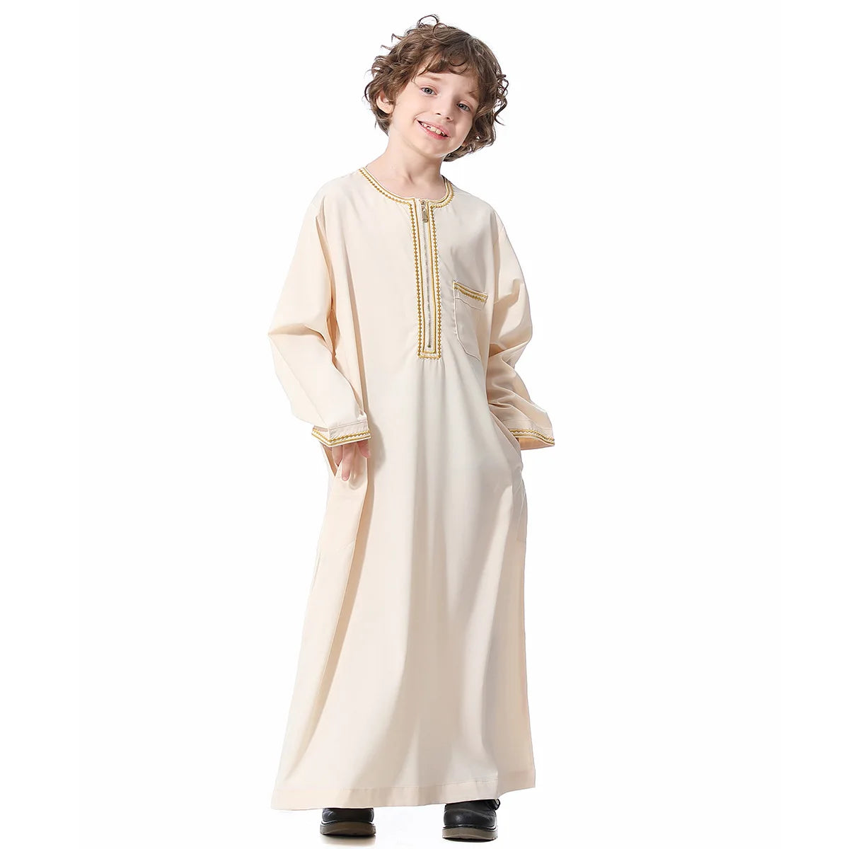 Child Dubai 2024 Luxury Kids Boys Men's Muslim Clothing Caftan Robes Islamic Ramadan Clothes Arab Man Abaya Pakistan Turkish