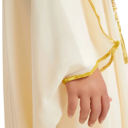 Kids Middle East Arab Robe with Tassel Boys Dubai Style Outfit Southeast Asian Long Shirt Islamic Traditional Ethnic Costume