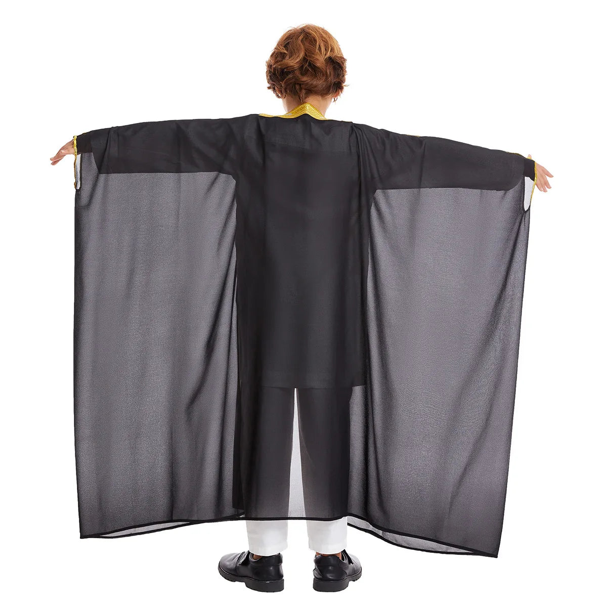 Kids Middle East Arab Robe with Tassel Boys Dubai Style Outfit Southeast Asian Long Shirt Islamic Traditional Ethnic Costume