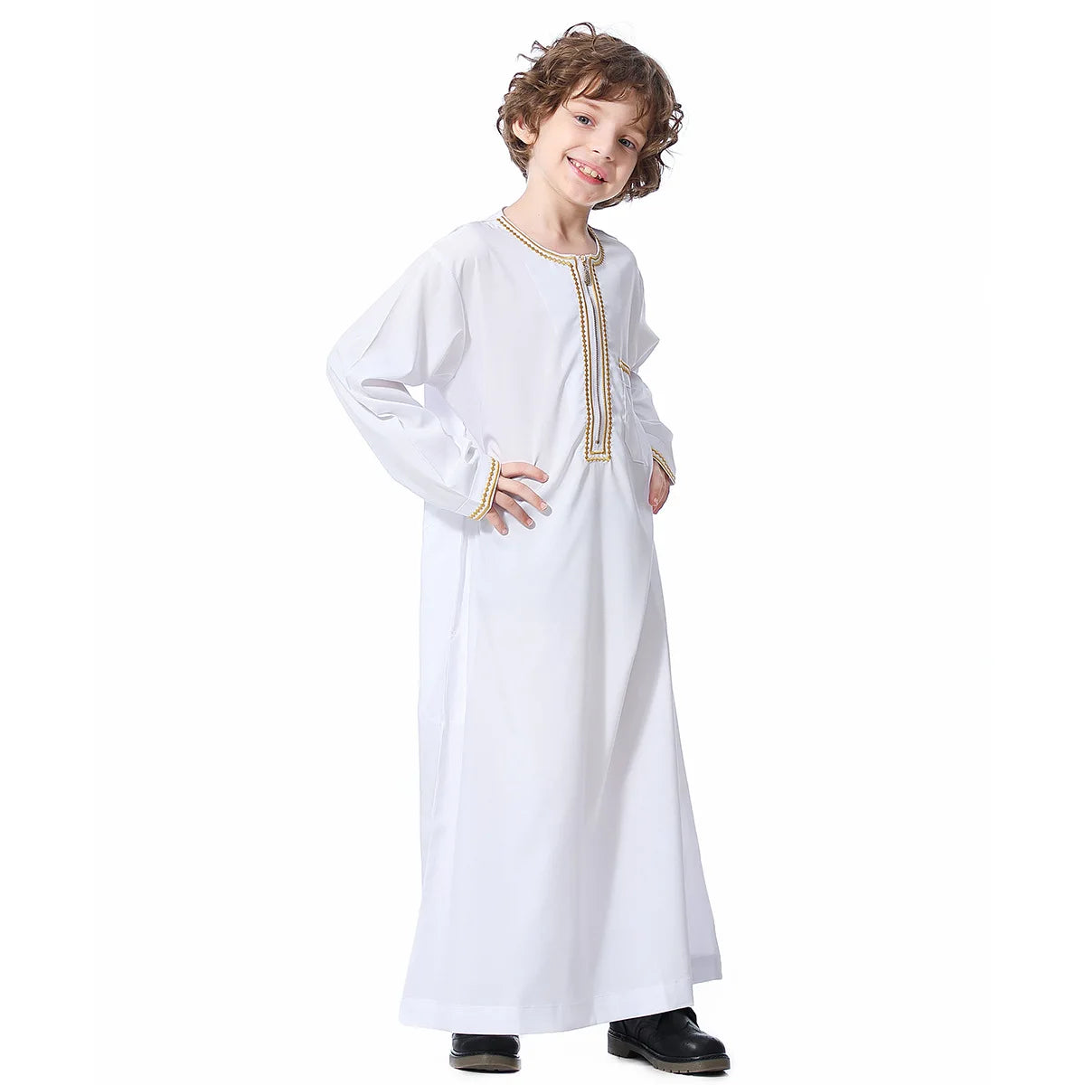 Child Dubai 2024 Luxury Kids Boys Men's Muslim Clothing Caftan Robes Islamic Ramadan Clothes Arab Man Abaya Pakistan Turkish