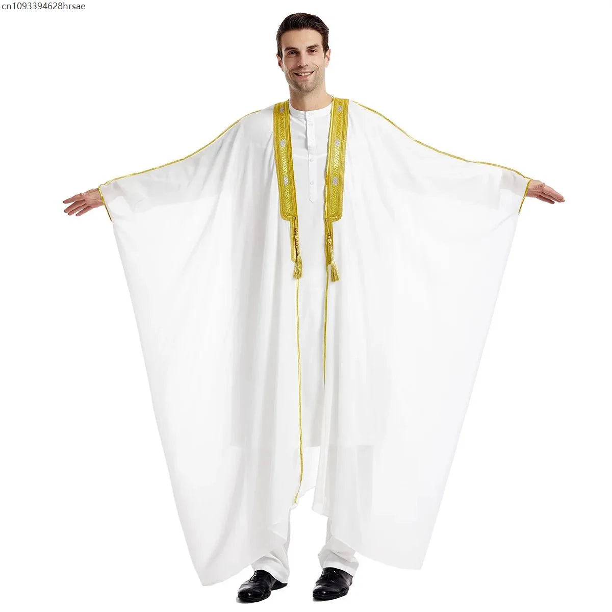 Islamic Clothing Men Robe Arabic Costumes Kaftan Muslim Man Moroccan Casual Long Dress Striped Middle East National Costume
