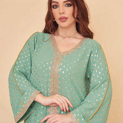 2025 Muslim Abaya Prayer Dress Woman Dubai Saudi Robe Embroidery Islamic Clothing Female Long Dress  ﻿