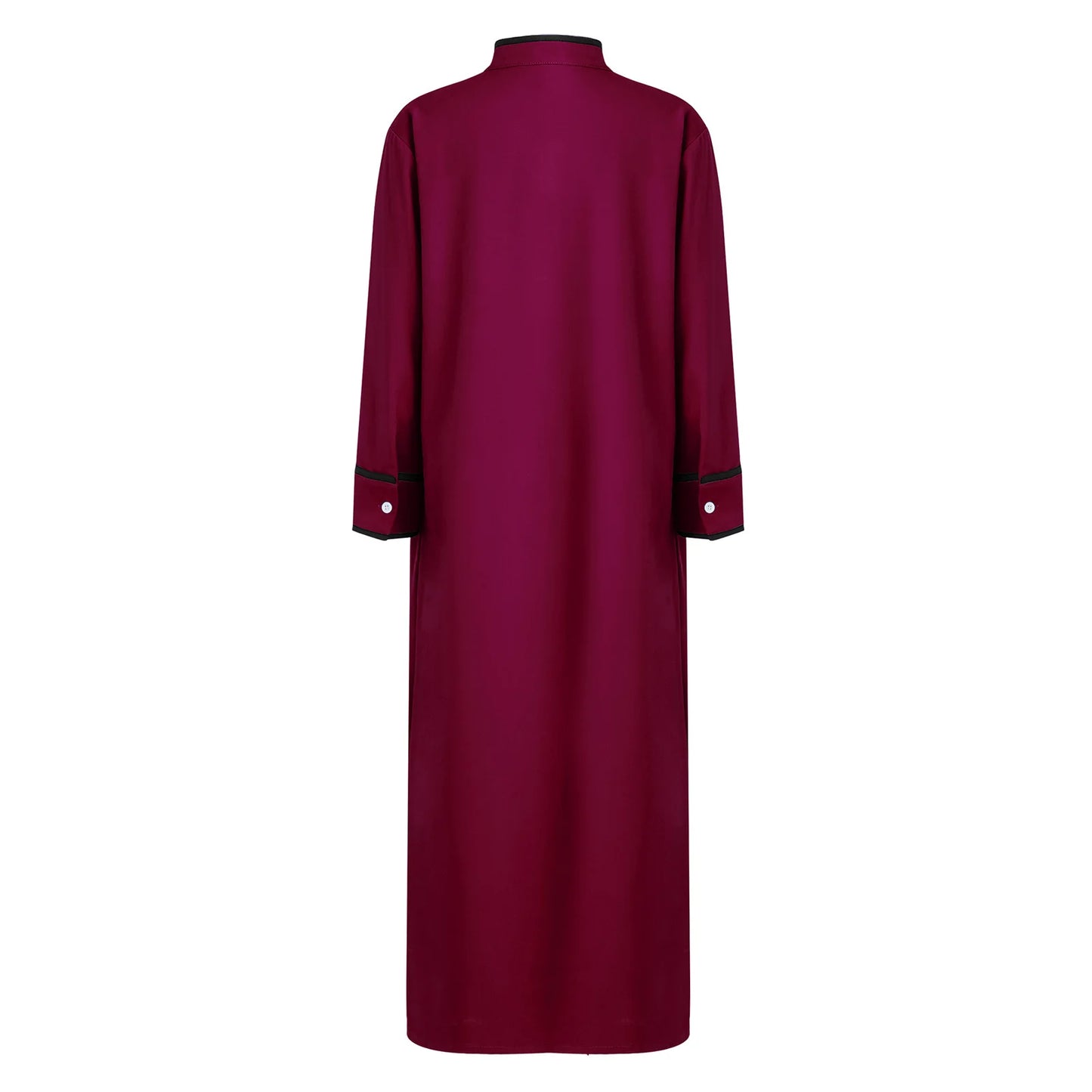 Kids Boys Muslim Thobe Arabic Middle East Loose Kaftan Long Sleeve Stand Collar Pocket Maxi Robe Casual Muslim Child Clothes
