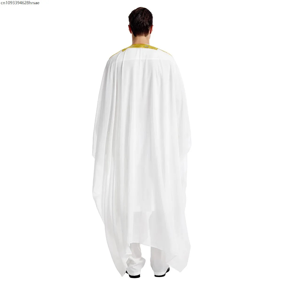 Islamic Clothing Men Robe Arabic Costumes Kaftan Muslim Man Moroccan Casual Long Dress Striped Middle East National Costume