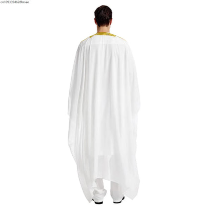 Islamic Clothing Men Robe Arabic Costumes Kaftan Muslim Man Moroccan Casual Long Dress Striped Middle East National Costume