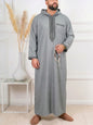 Muslim Men's Formal Thobes Long-sleeved Solid Color Loose Traditional Islamic Men's Clothing Kaftan Festival Arabic Ethnic Robe