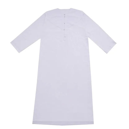 Muslim Men's Pakistani Islamic Style Dress Saudi Arabian Style Long Sleeved Button Up Robe Suitable for Prayer and Daily Wear