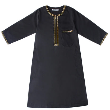 Child Dubai 2024 Luxury Kids Boys Men's Muslim Clothing Caftan Robes Islamic Ramadan Clothes Arab Man Abaya Pakistan Turkish