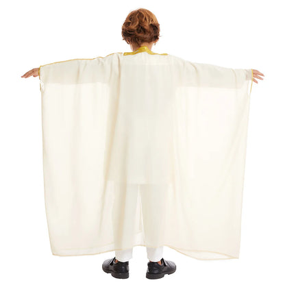 Kids Middle East Arab Robe with Tassel Boys Dubai Style Outfit Southeast Asian Long Shirt Islamic Traditional Ethnic Costume