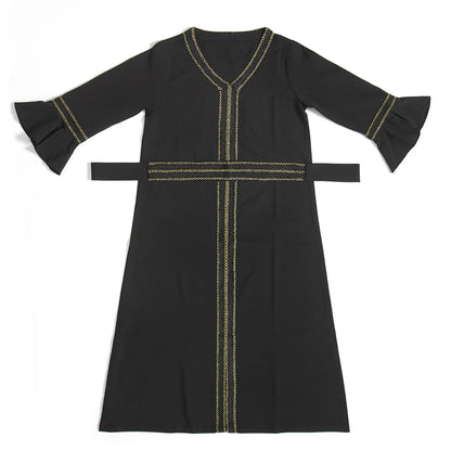 Muslim Kids Girls Maxi Dress Ramadan Eid Djellaba Dubai Abaya Turkey Kaftan Islamic Clothing Arabic Robe Children Prayer Gown