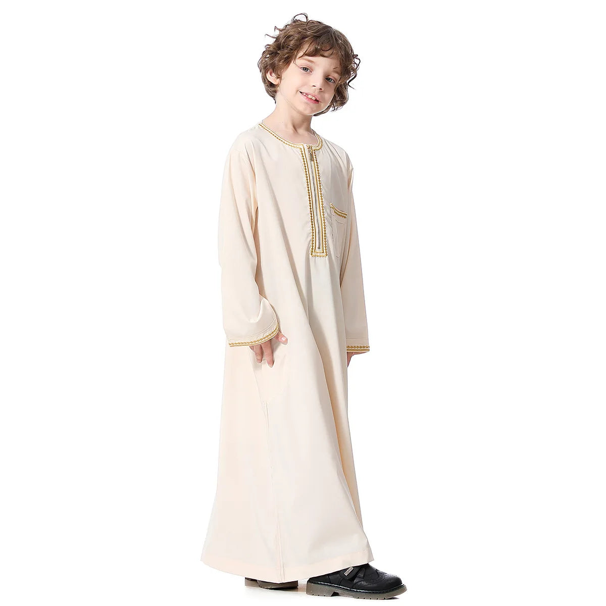 Child Dubai 2024 Luxury Kids Boys Men's Muslim Clothing Caftan Robes Islamic Ramadan Clothes Arab Man Abaya Pakistan Turkish
