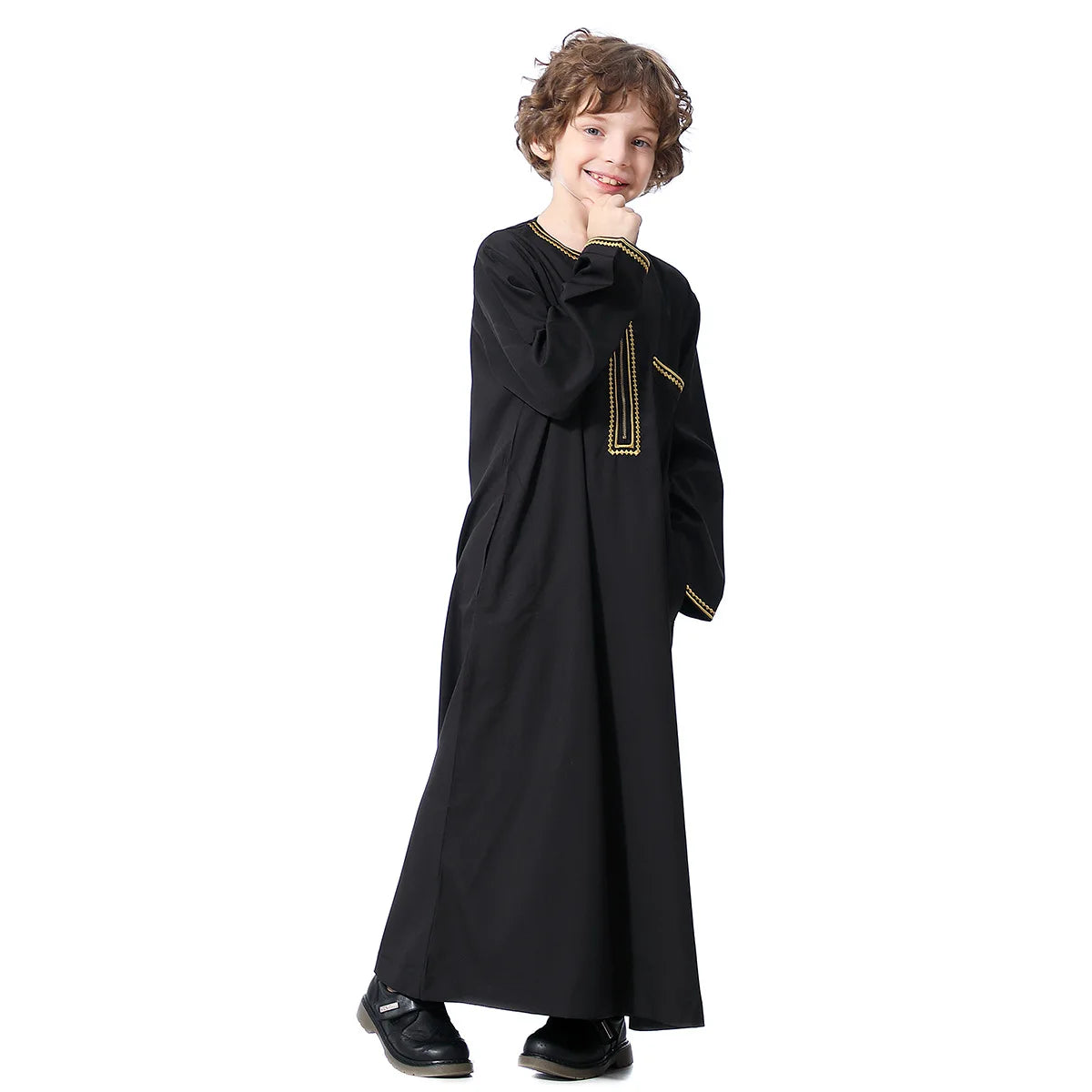 Child Dubai 2024 Luxury Kids Boys Men's Muslim Clothing Caftan Robes Islamic Ramadan Clothes Arab Man Abaya Pakistan Turkish