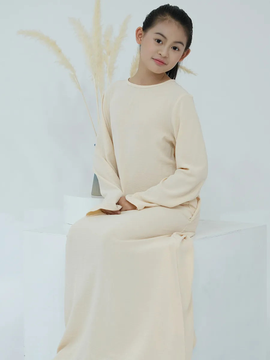 Muslim Kids girls Luxury Dubai Abaya Kimono Cardigan Embroidery tassels Long Dress Ramadan Robe Kaftan Femme Islam Clothing