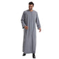 Muslim Men's Pakistani Islamic Style Dress Saudi Arabian Style Long Sleeved Button Up Robe Suitable for Prayer and Daily Wear