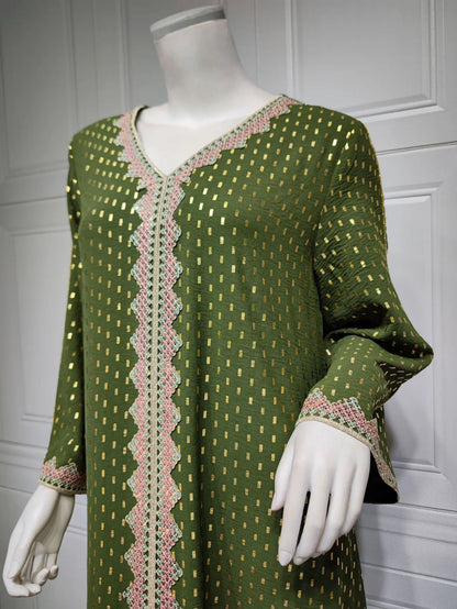 2025 Muslim Abaya Prayer Dress Woman Dubai Saudi Robe Embroidery Islamic Clothing Female Long Dress  ﻿