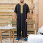 Muslim Men's Formal Thobes Long-sleeved Solid Color Loose Traditional Islamic Men's Clothing Kaftan Festival Arabic Ethnic Robe
