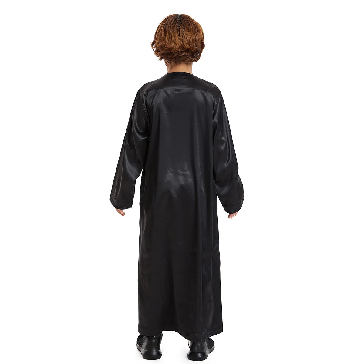 Muslim Children Abaya Ramadan Jubba Prayer Thobe Boys Long Dress Kids Caftan Islamic Robe O-Neck Gown for Kaftan Dubai Arab Robe