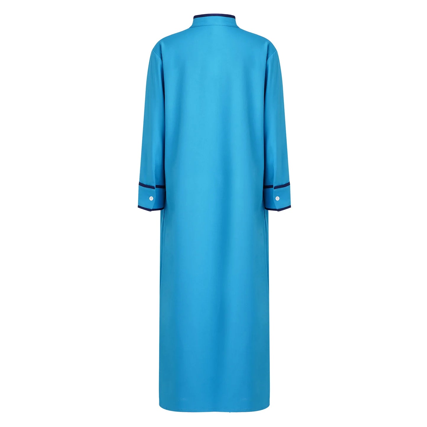 Kids Boys Muslim Thobe Arabic Middle East Loose Kaftan Long Sleeve Stand Collar Pocket Maxi Robe Casual Muslim Child Clothes