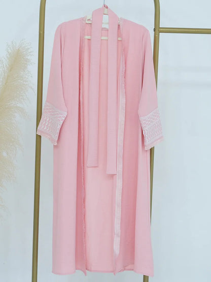 Muslim Kids girls Luxury Dubai Abaya Kimono Cardigan Embroidery tassels Long Dress Ramadan Robe Kaftan Femme Islam Clothing