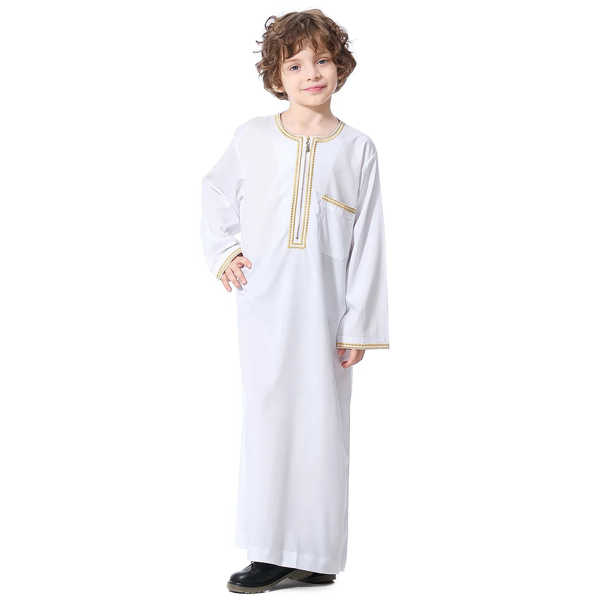 Child Dubai 2024 Luxury Kids Boys Men's Muslim Clothing Caftan Robes Islamic Ramadan Clothes Arab Man Abaya Pakistan Turkish