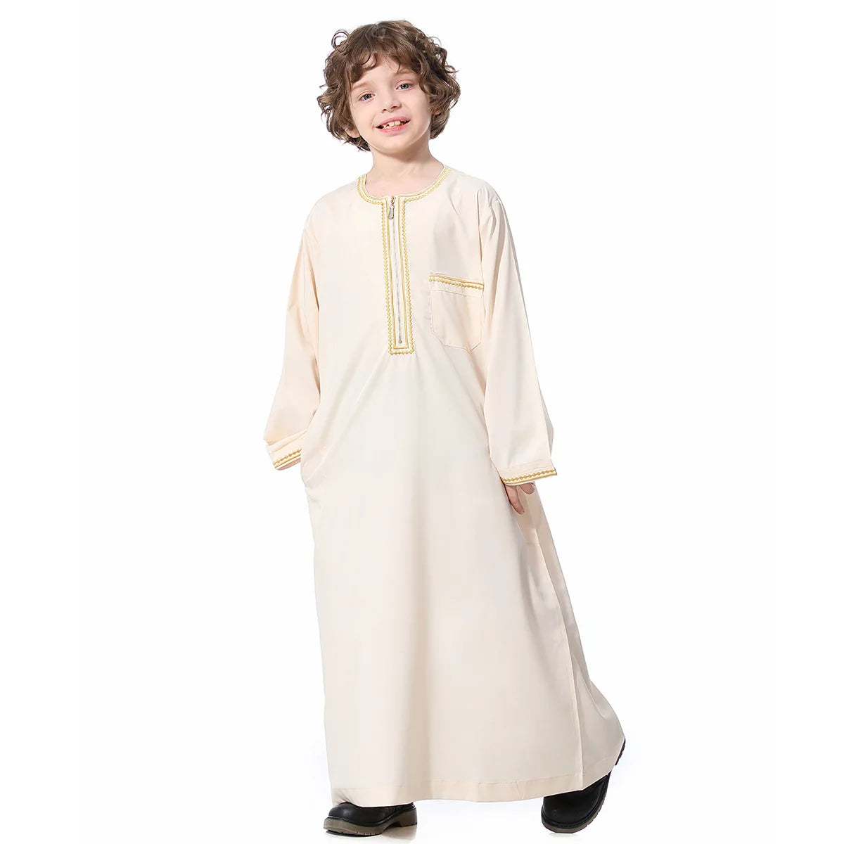 Child Dubai 2024 Luxury Kids Boys Men's Muslim Clothing Caftan Robes Islamic Ramadan Clothes Arab Man Abaya Pakistan Turkish