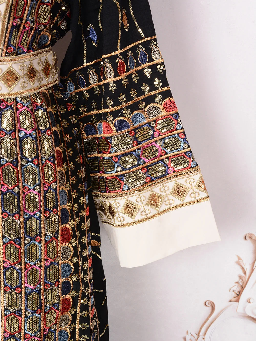 Muslim Two Piece Sets Women Clothing Prom Dresses Fashion Colorful Embroidery Abaya Turkish Kaftan Robe Women Prayer Dress Sets