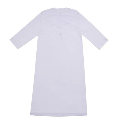 Muslim Men's Pakistani Islamic Style Dress Saudi Arabian Style Long Sleeved Button Up Robe Suitable for Prayer and Daily Wear