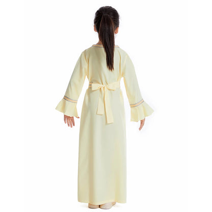 Muslim Kids Girls Maxi Dress Ramadan Eid Djellaba Dubai Abaya Turkey Kaftan Islamic Clothing Arabic Robe Children Prayer Gown
