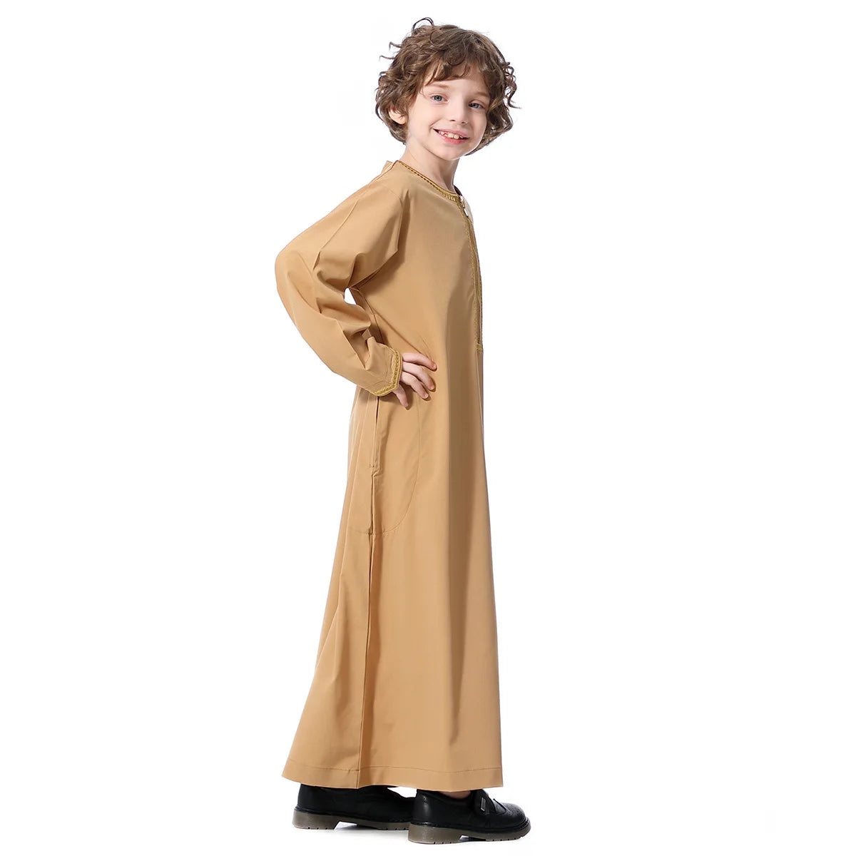 Child Dubai 2024 Luxury Kids Boys Men's Muslim Clothing Caftan Robes Islamic Ramadan Clothes Arab Man Abaya Pakistan Turkish