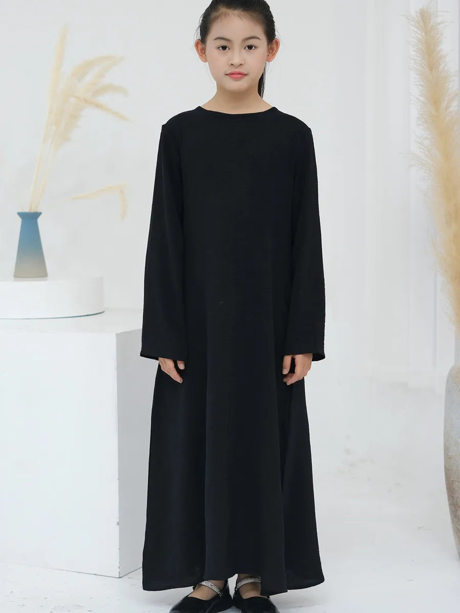 Muslim Kids girls Luxury Dubai Abaya Kimono Cardigan Embroidery tassels Long Dress Ramadan Robe Kaftan Femme Islam Clothing