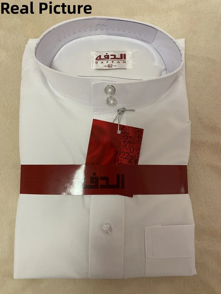 Islamic Clothing Men Solid Long Sleeve Loose Muslim Male Saudi Arabia Pakistan Kurta Muslim Costumes Muslim Dress Kaftan Thobe