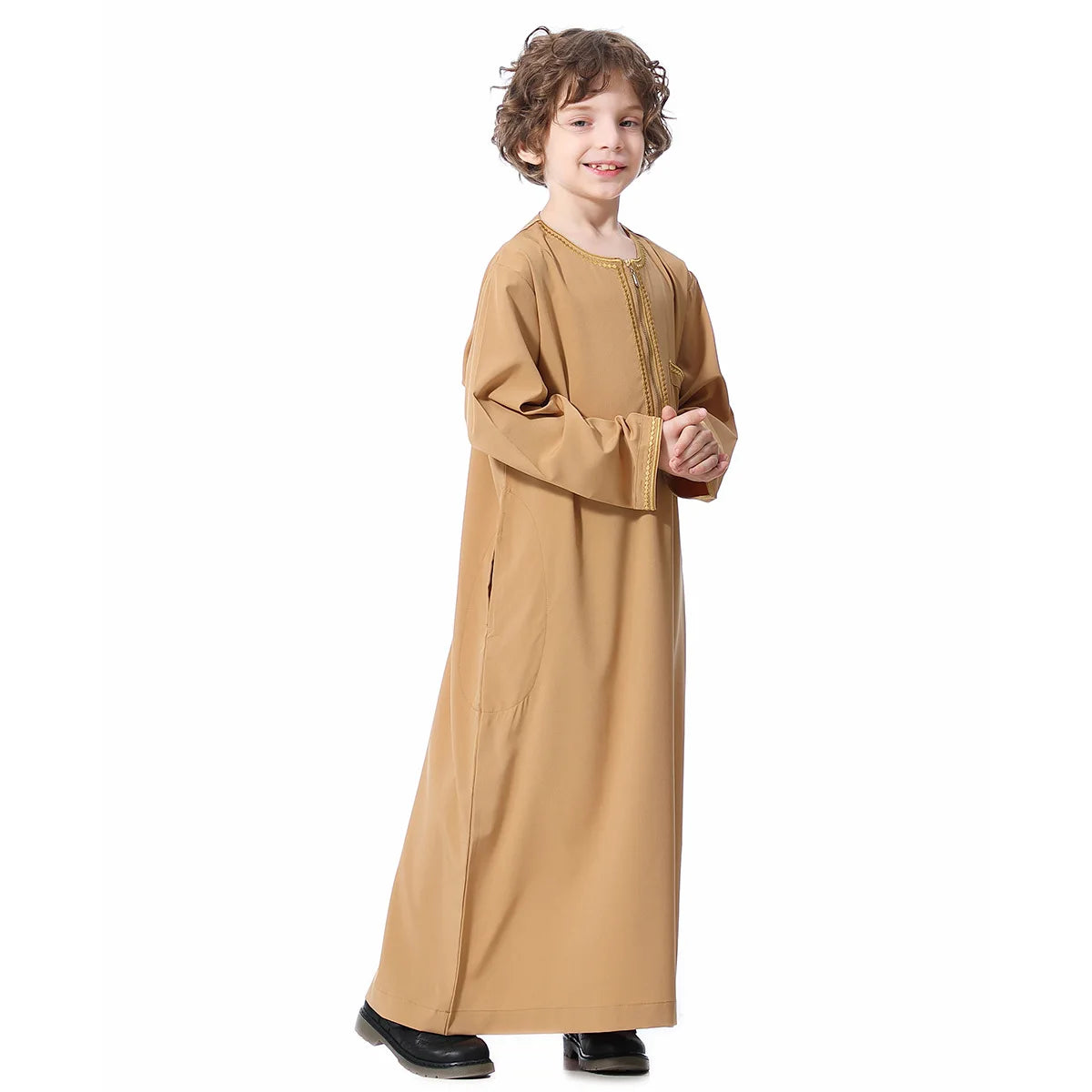 Child Dubai 2024 Luxury Kids Boys Men's Muslim Clothing Caftan Robes Islamic Ramadan Clothes Arab Man Abaya Pakistan Turkish