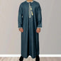 2026 Muslim Fashion Abaya for Men Long Sleeve O-neck Pullover Dress Robe Men Jubba Thobe Pakistan Kaftan Arabic Islamic Clothing