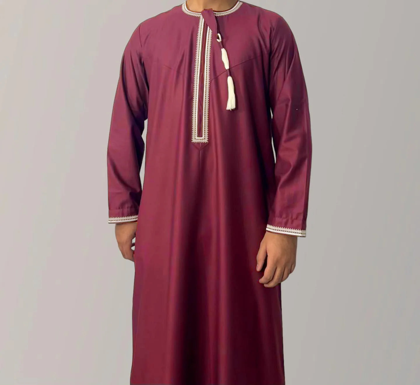 2026 Muslim Fashion Abaya for Men Long Sleeve O-neck Pullover Dress Robe Men Jubba Thobe Pakistan Kaftan Arabic Islamic Clothing