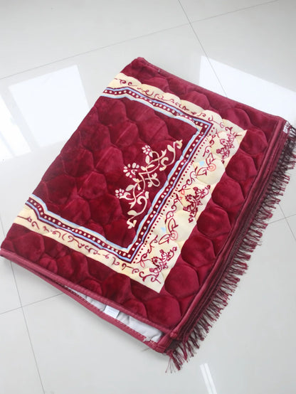 Muslim Prayer Rug Soft 80*120cm Large Prayer Mat Islam Padded Islamic Prayer Mat Thick for Men and Women