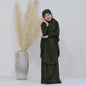 Eid Ramadan Muslim Kids Girls Hijab Dress Hooded Khimar Skirt Abaya Prayer Garment Islamic Clothing Full Cover Burqa Niqab 2PCS