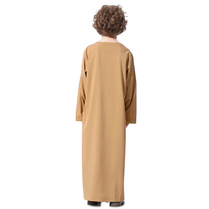 Child Dubai 2024 Luxury Kids Boys Men's Muslim Clothing Caftan Robes Islamic Ramadan Clothes Arab Man Abaya Pakistan Turkish