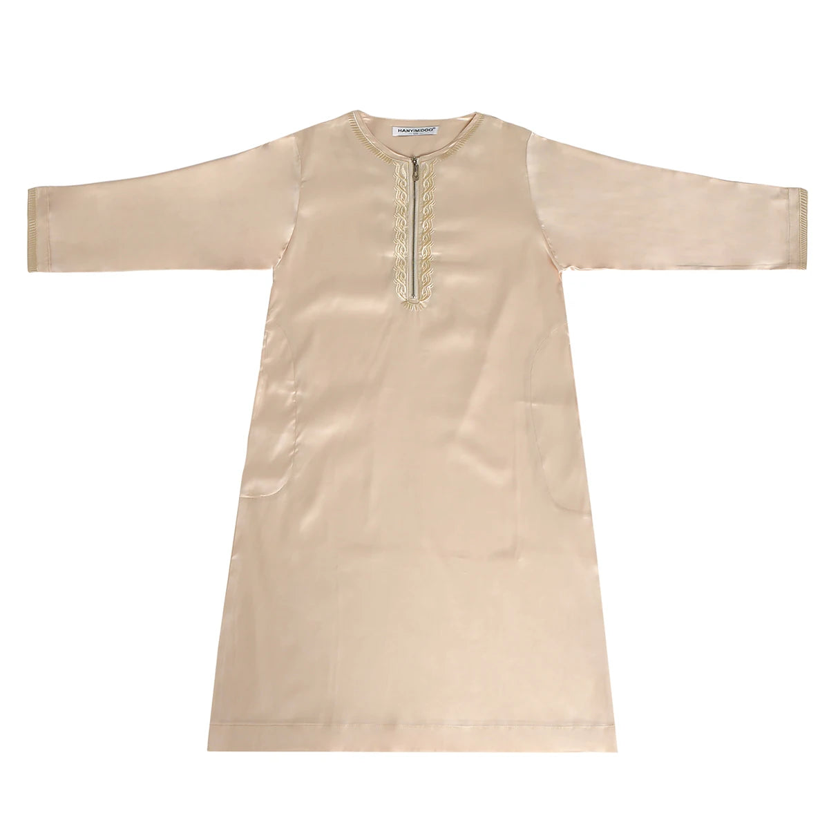 Muslim Children Abaya Ramadan Jubba Prayer Thobe Boys Long Dress Kids Caftan Islamic Robe O-Neck Gown for Kaftan Dubai Arab Robe