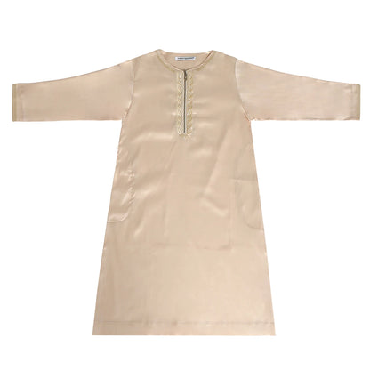 Muslim Children Abaya Ramadan Jubba Prayer Thobe Boys Long Dress Kids Caftan Islamic Robe O-Neck Gown for Kaftan Dubai Arab Robe