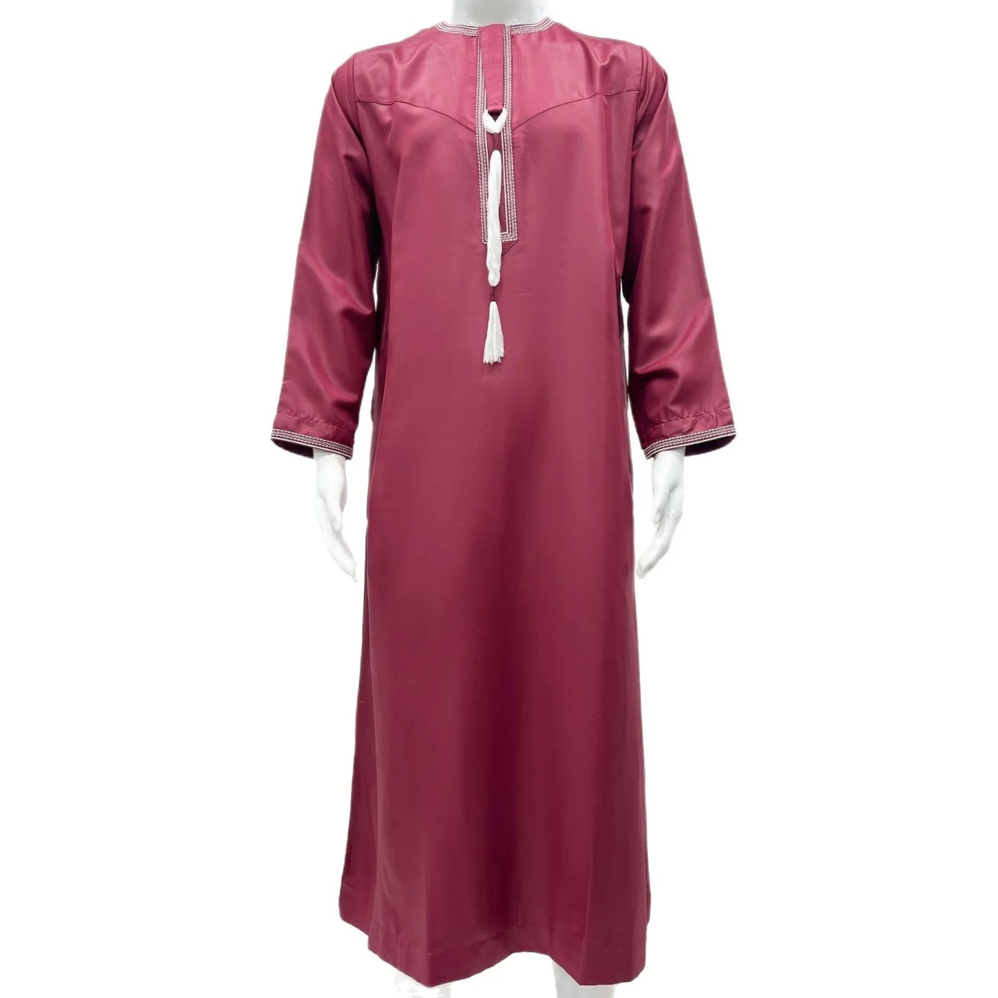 Muslim Men Long Sleeve Pullover Dress Abaya Daffah Jubba Thobe Pakistan Saudi Arab Kaftan Islam Clothing Prayer Robe Afghan