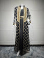 Muslim Dresses 2 Piece Sets for Women Moroccan Kaftan Embroidery Jalabiya Ramadan Dubai Open Abayas Islam Vestidos Cardigan Robe
