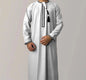 Muslim Men Long Sleeve Pullover Dress Abaya Daffah Jubba Thobe Pakistan Saudi Arab Kaftan Islam Clothing Prayer Robe Afghan