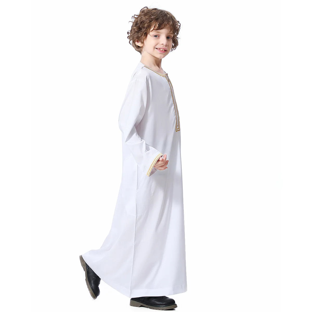 Child Dubai 2024 Luxury Kids Boys Men's Muslim Clothing Caftan Robes Islamic Ramadan Clothes Arab Man Abaya Pakistan Turkish